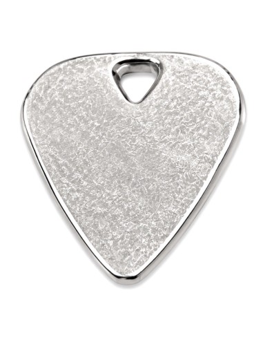 Plumilla de metal plateado para guitarra