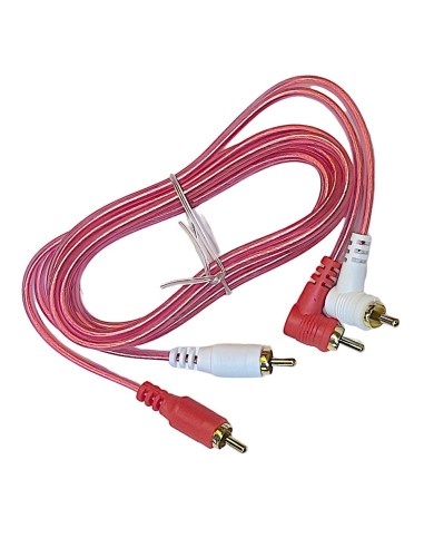 Cable Para Audio 2 Plug RCA - 2 Plug L RCA dorado 1.8m