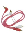 Cable Para Audio 2 Plug RCA - 2 Plug L RCA dorado 90cm