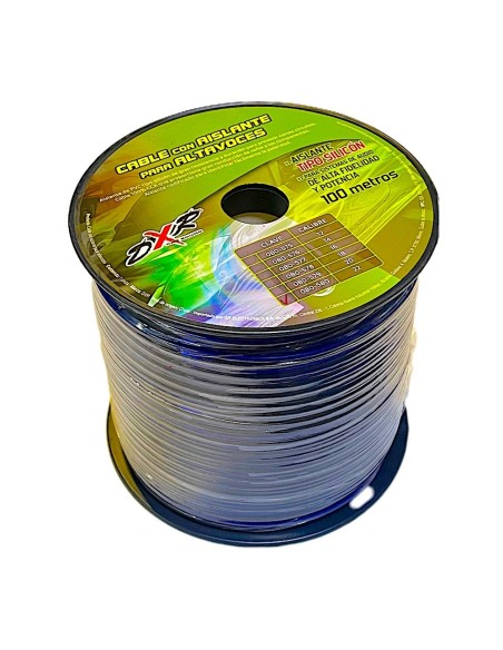 Rollo de Cable 100 metros con aislante tipo silicon calibre 22