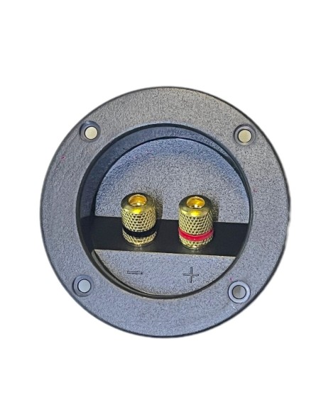 Conector Redondo de atornillar para Bafle con 2 terminales tipo Banana