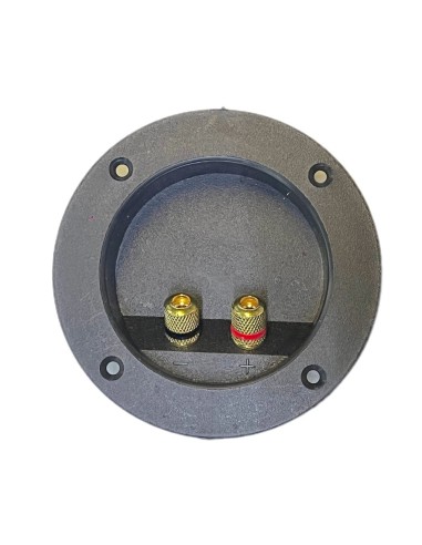 Conector Redondo de atornillar para Bafle con 2 terminal tipo Banana