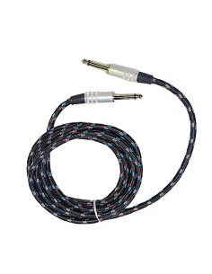 Cable para audio Plugs 6.3 Mono Dorados 3m