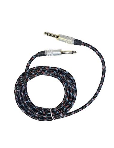 Cable para audio Plugs 6.3 Mono Dorados 3m
