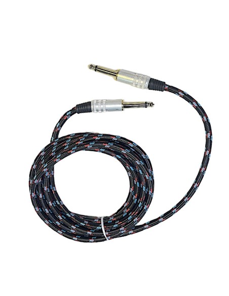 Cable para audio Plugs 6.3 Mono Dorados 3m