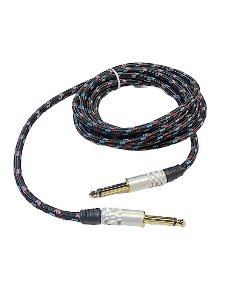 Cable para audio Plugs 6.3 Mono Dorados 3m