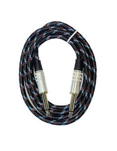 Cable para audio Plugs 6.3 Mono Dorados 1.5m 2