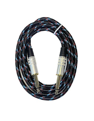 Cable para audio Plugs 6.3 Mono Dorados 1.5m