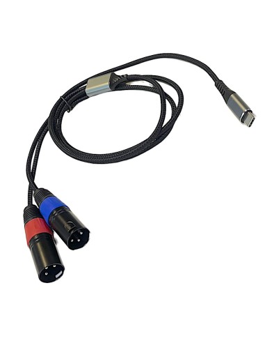 Cable de Audio USB TipoC a 2 Jack XLR 3 pines