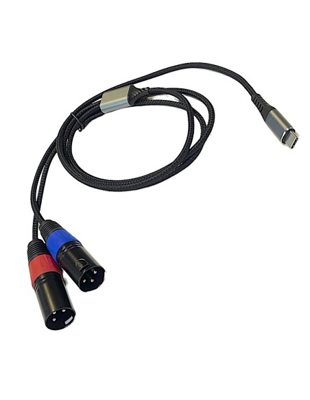 Cable de Audio USB TipoC a 2 Jack XLR 3 pines
