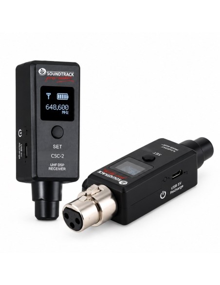 Transmisor Y Receptor Portatil De Audio Inalámbrico Soundtrack CSC-2