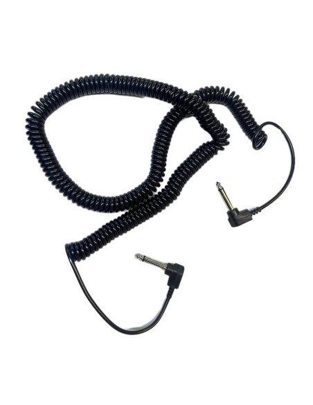 Cable Para Audio Espiral 2 Plug Mono en L 6,3mm 7,6m