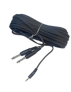 Cable Para Audio Plug 3,5m A 2 Plugs 6,3 Mono de 15m 2