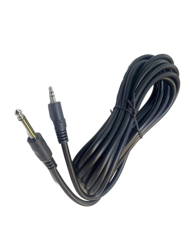 Cable Para Audio Plug 6.3 Mono a Plug 3.5 estereo de 4.5M
