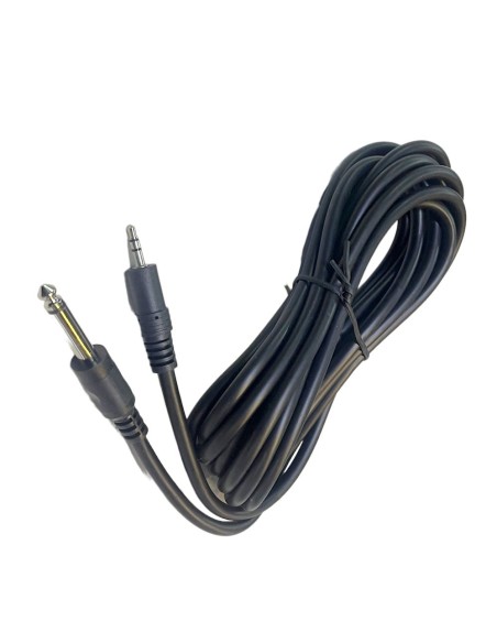 Cable Para Audio Plug 6.3 Mono a Plug 3.5 estereo de 4.5M