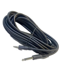 Cable Para Audio Plug 6.3 Mono a Plug 3.5 estereo de 6m