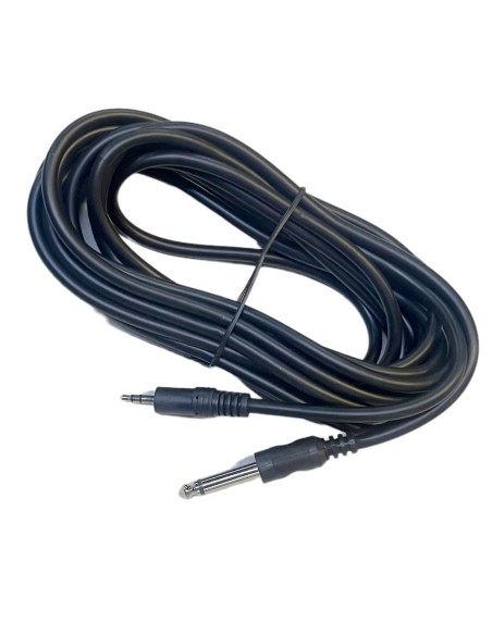 Cable Para Audio Plug 6.3 Mono a Plug 3.5 estereo de 6m