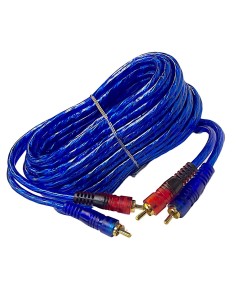 Cable Azul Para Audio  2 Plugs RCA - 2 Plugs RCA dorados de 4,5m 2