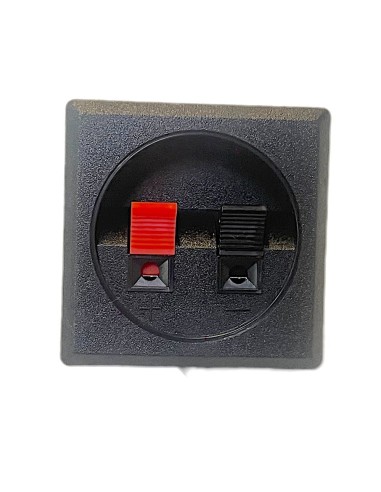 Conector Cuadrado de Presion para Bafle 2 terminales Push 5,7 x 5,7cm