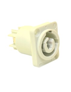Conector Cuadrado Blanco de Atornillar salida Powercon 8.9 x 8.9 cm