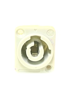 Conector Cuadrado Blanco de Atornillar salida Powercon 8.9 x 8.9 cm 2