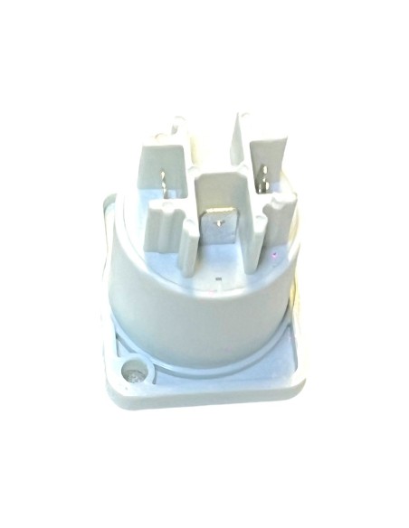 Conector Cuadrado Blanco de Atornillar salida Powercon 8.9 x 8.9 cm