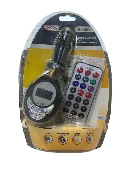 Transmisor Automotriz Modulador FM USB MicroSD MP3