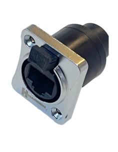 Jack conector EtherCON RJ45 hembra para chasis o panel 2
