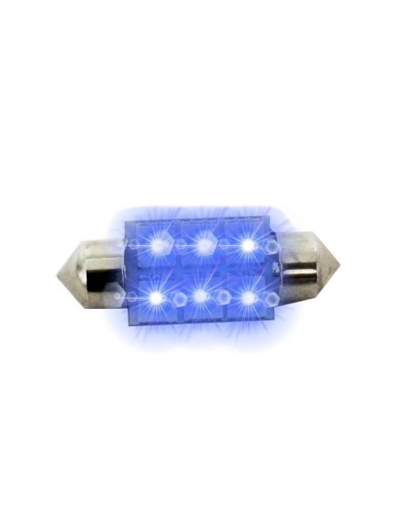 FOCO 6 LED SMD TIPO FESTOON AZUL