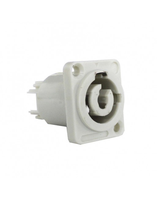 CONECTOR JACK (HEMBRA) PARA ENERGIA 3 VIAS CUADRADO BLANCO 